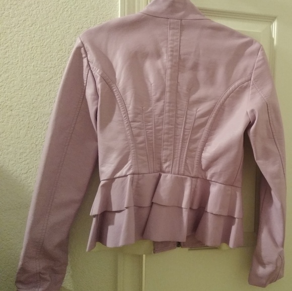 Periwinkle pleather jacket - Picture 2 of 2